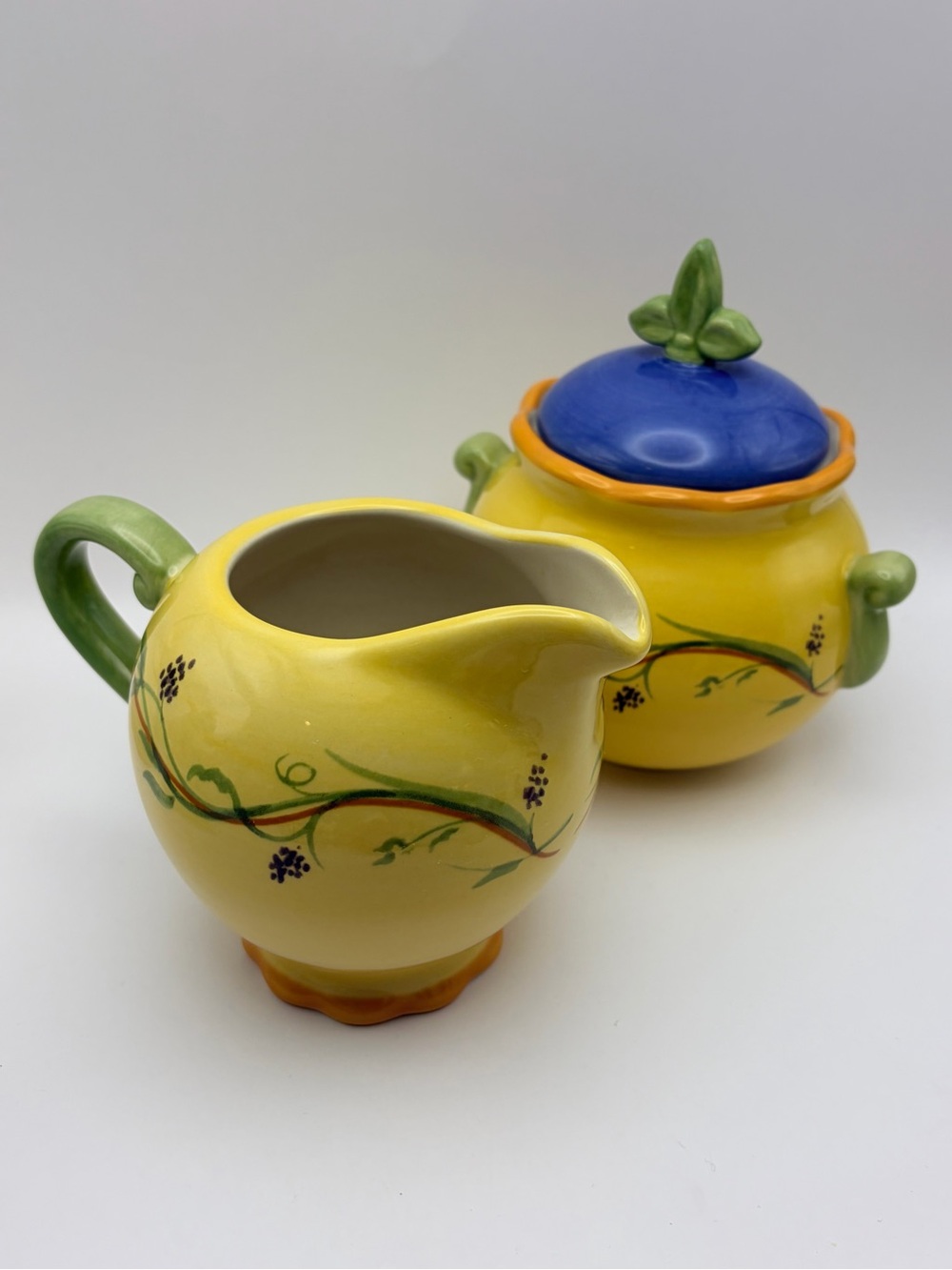 Pfaltzgraff, Retired, “The Secrets of Pistoulet”, Ceramic Sugar/Creamer. FUN!